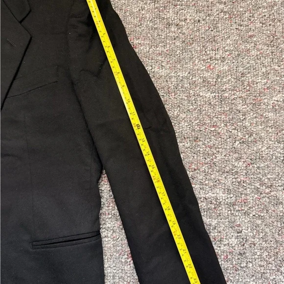 Vintage Lubiam Elegant Black Cashmere and Wool Men's Blazer Made in Italy 50R - Picture 10 of 13
